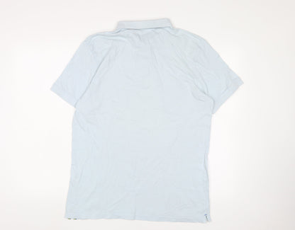 Larsson & Co Blue Men's Polo Shirt L Short Sleeve Cotton