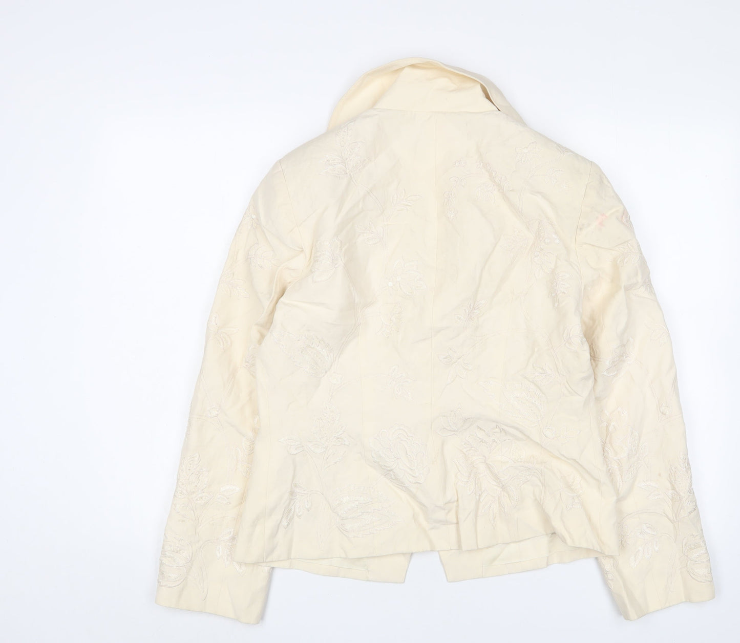 Kaliko Women's Ivory Embroidered Blazer Size 14