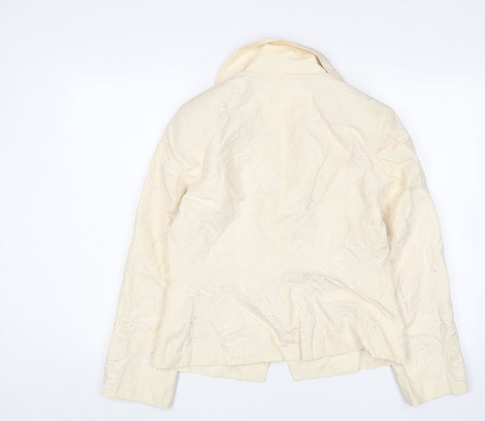Kaliko Women's Ivory Embroidered Blazer Size 14