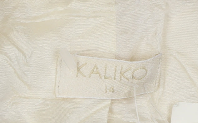Kaliko Women's Ivory Embroidered Blazer Size 14