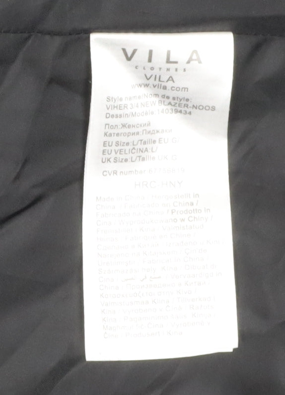 Womens UK Size L VILA Regular Black Blazer