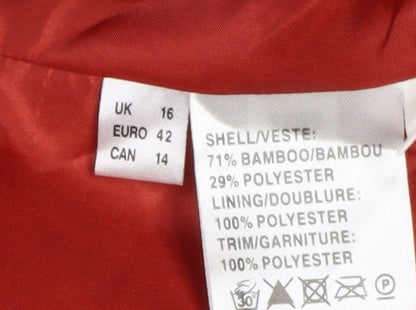 Jacques Vert Women's Red Blazer UK 16