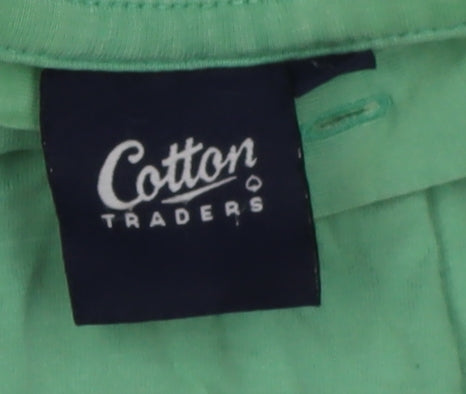 Mens UK Size L Cotton Traders Green  T-Shirt