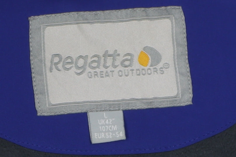 Mens UK Size L Regatta Blue Soft Shell