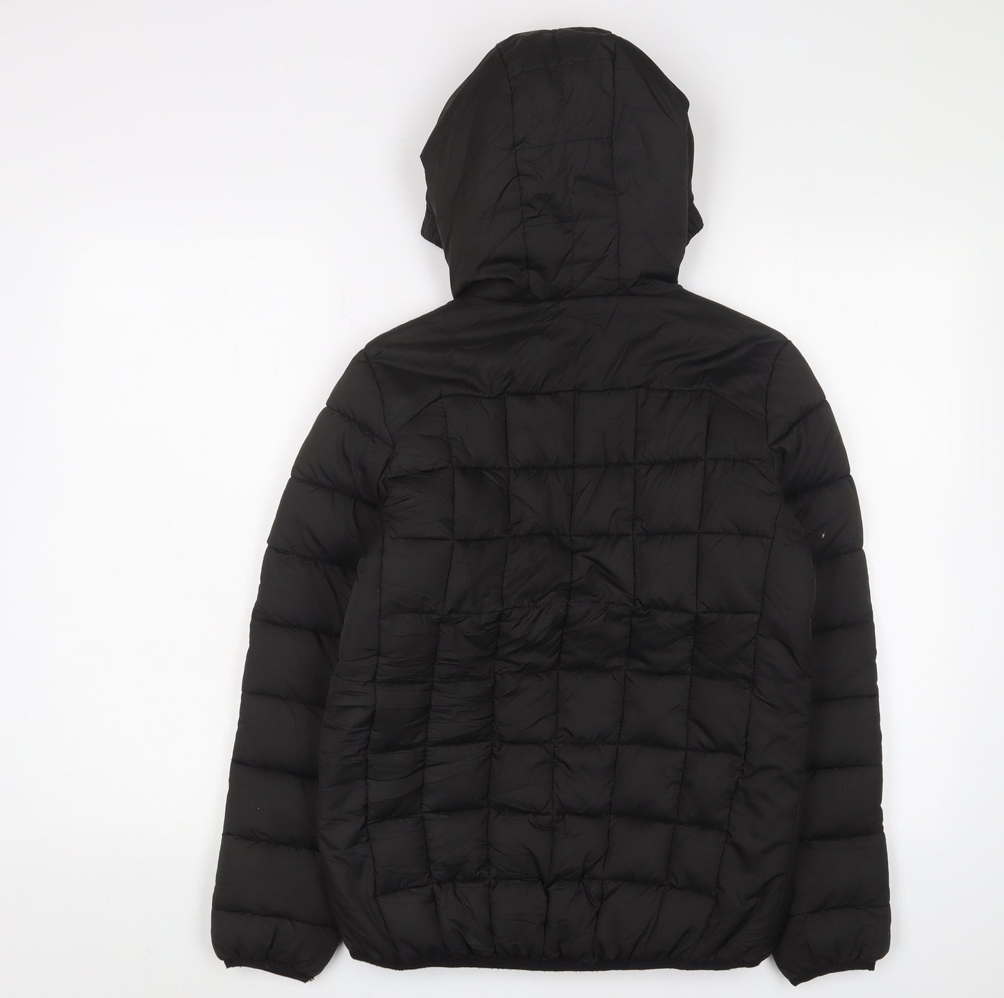 Surfanic Girls Black Puffer Jacket, Size 14, Hooded