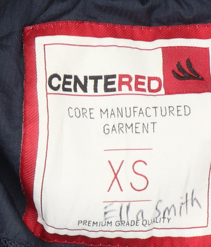Centered Women's Blue Bomber Jacket XS Casual Zip Pockets