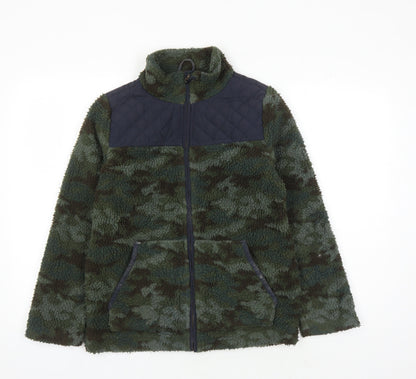 FatFace Boys Green Camouflage Puffer Jacket 12-13 Years