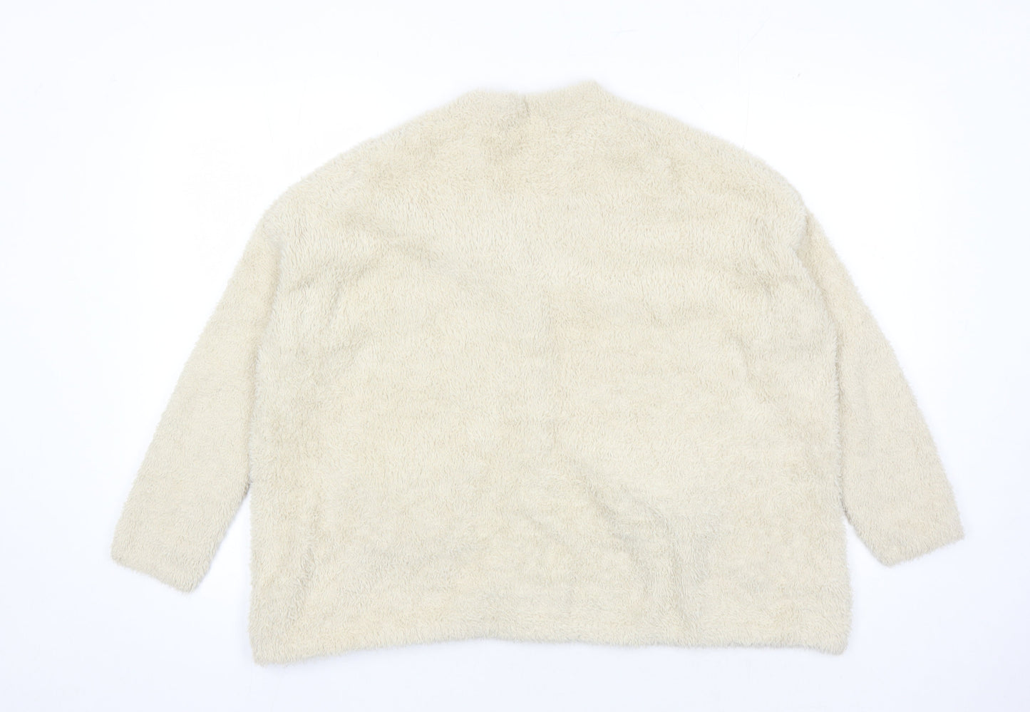 Womens UK Size S Pull & Bear Beige Cardigan Jumper
