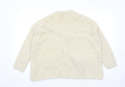 Womens UK Size S Pull & Bear Beige Cardigan Jumper