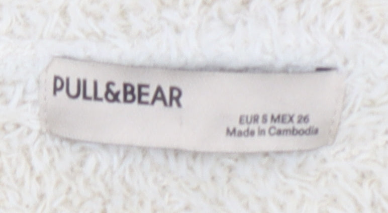 Womens UK Size S Pull & Bear Beige Cardigan Jumper