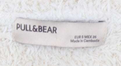 Womens UK Size S Pull & Bear Beige Cardigan Jumper