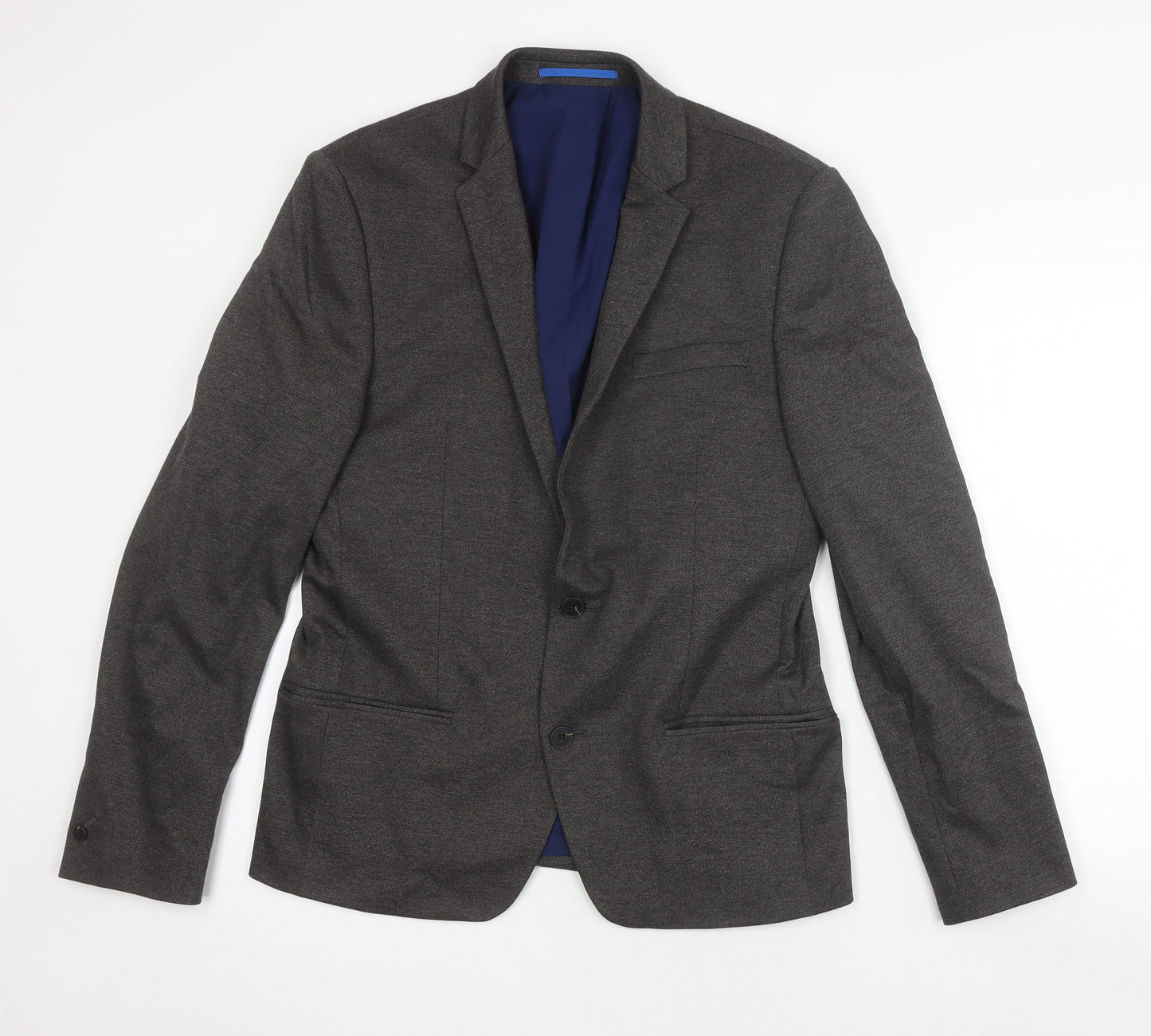 Mens UK Size 40 River Island Regular Grey Suit Jacket