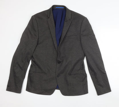 Mens UK Size 40 River Island Regular Grey Suit Jacket