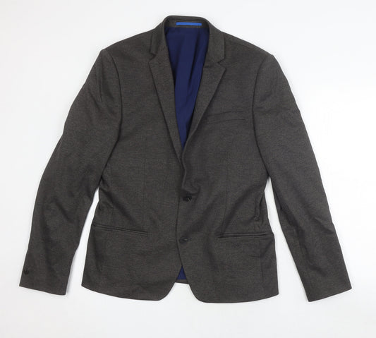 Mens UK Size 40 River Island Regular Grey Suit Jacket