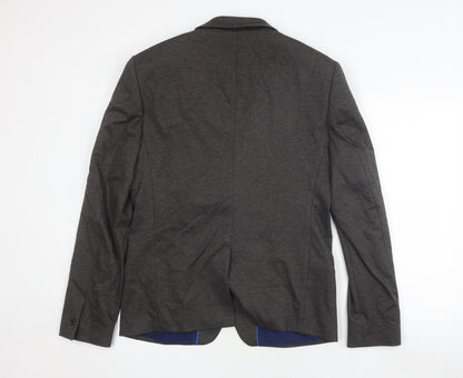 Mens UK Size 40 River Island Regular Grey Suit Jacket
