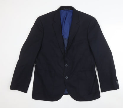 Mens UK Size 42 Marks and Spencer Regular Blue Suit Jacket