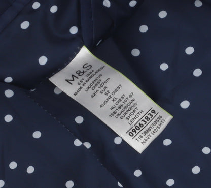 Mens UK Size 42 Marks and Spencer Regular Blue Suit Jacket