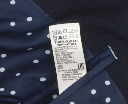 Mens UK Size 42 Marks and Spencer Regular Blue Suit Jacket