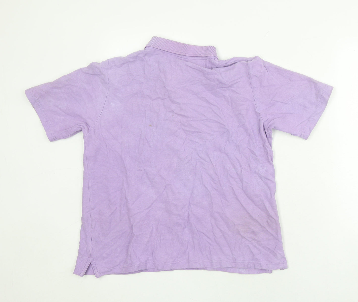 Womens UK Size 14 Isle Purple Basic Polo