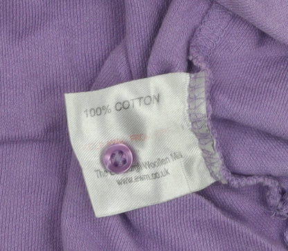 Womens UK Size 14 Isle Purple Basic Polo