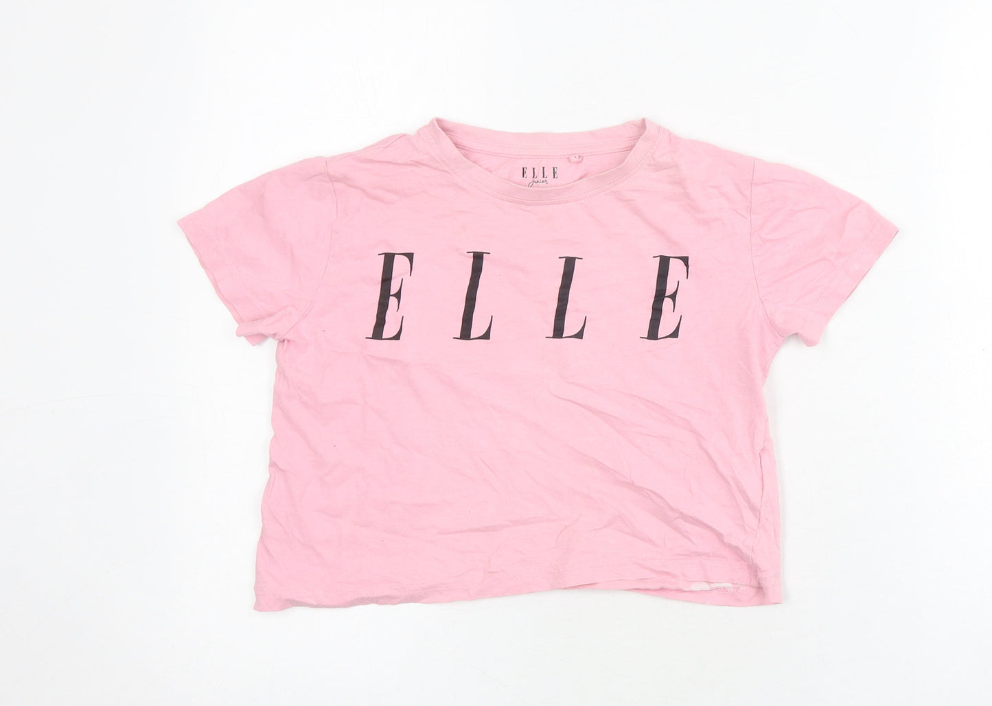 ELLE Girls Pink Graphic T-Shirt, 10-11 Years, 100% Cotton