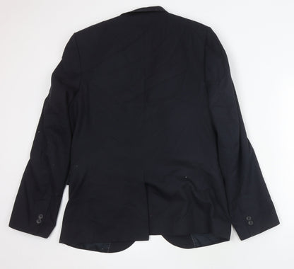 Mens UK Size 40 Moss London Regular Black Suit Jacket