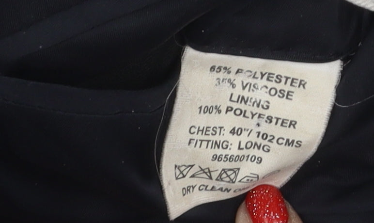 Mens UK Size 40 Moss London Regular Black Suit Jacket