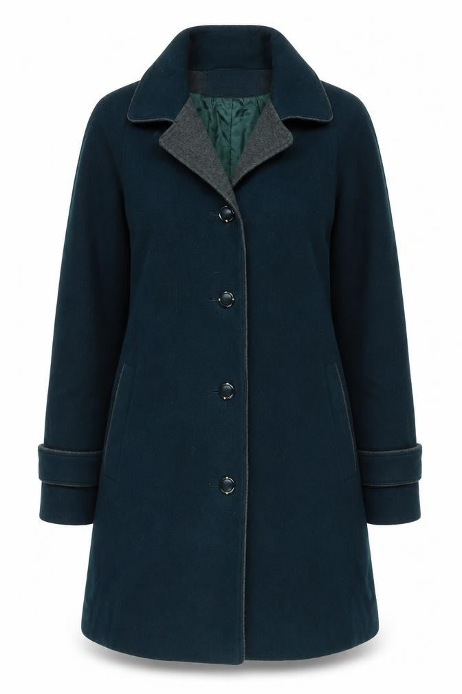 Womens UK Size 14 Lampert Green Overcoat