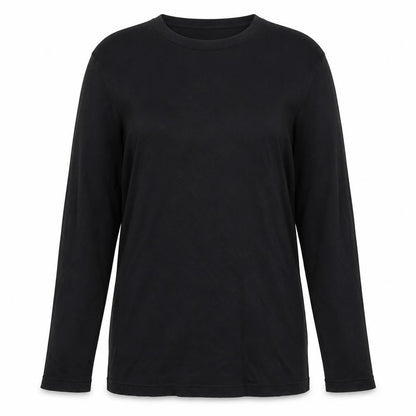 Front view of Peter Storm Black unisex long sleeve t-shirt m casual