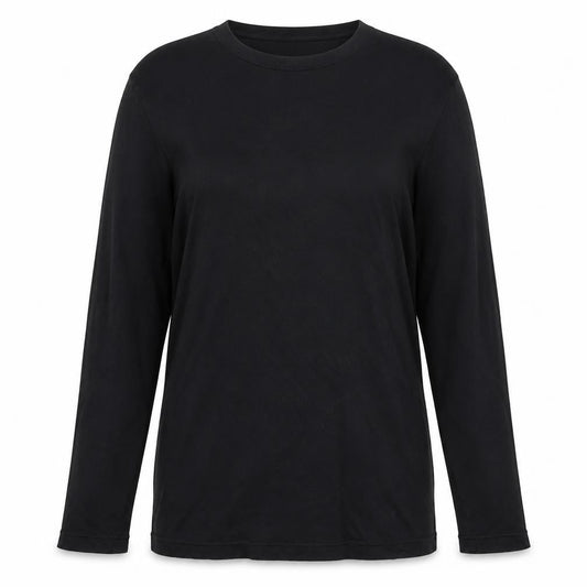 Front view of Peter Storm Black unisex long sleeve t-shirt m casual