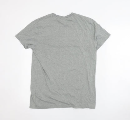 Unisex Adults UK Size M Hollister Grey Jersey T-Shirt