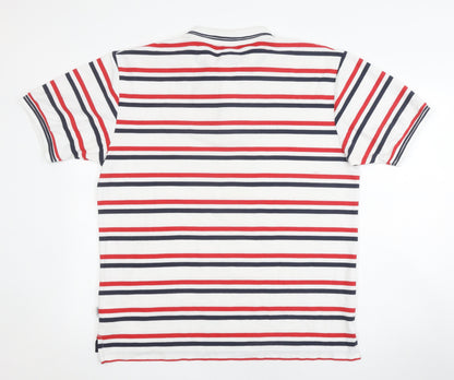Lonsdale Men's Multicoloured Striped Polo Shirt L