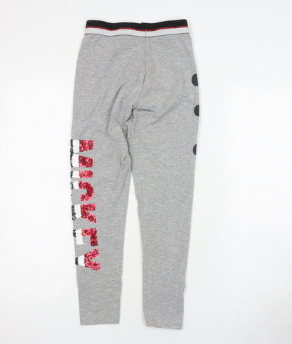 Disney Girls Grey Leggings 11-12 Years Mickey Mouse Design