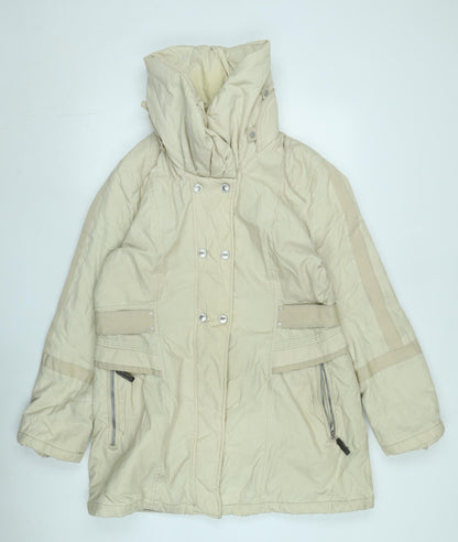 Loft Fashion Women's Beige Parka Jacket Size 14
