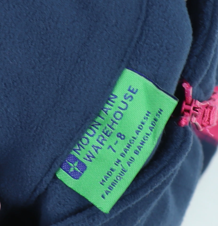 Mountain Warehouse Girls Fleece Jacket Blue Pink 7 Years