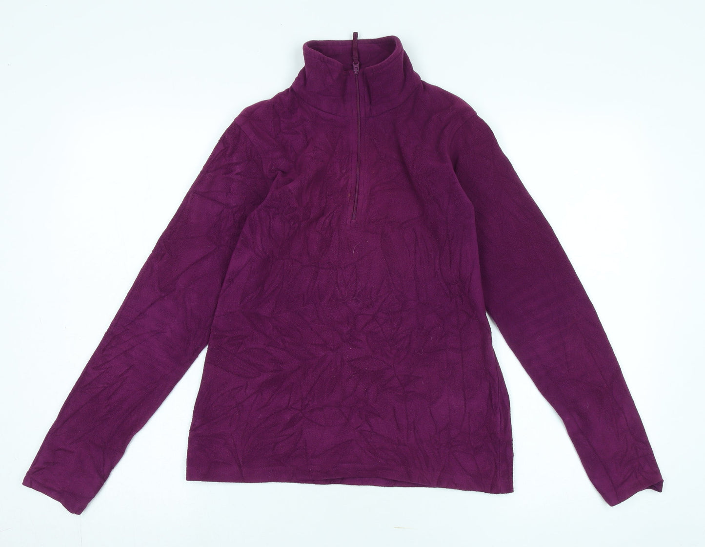 Womens UK Size S Mountain Warehouse Purple Henley Sweatshirt