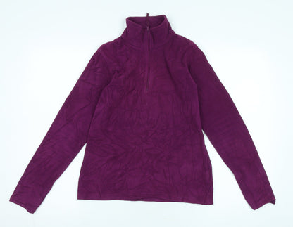 Womens UK Size S Mountain Warehouse Purple Henley Sweatshirt