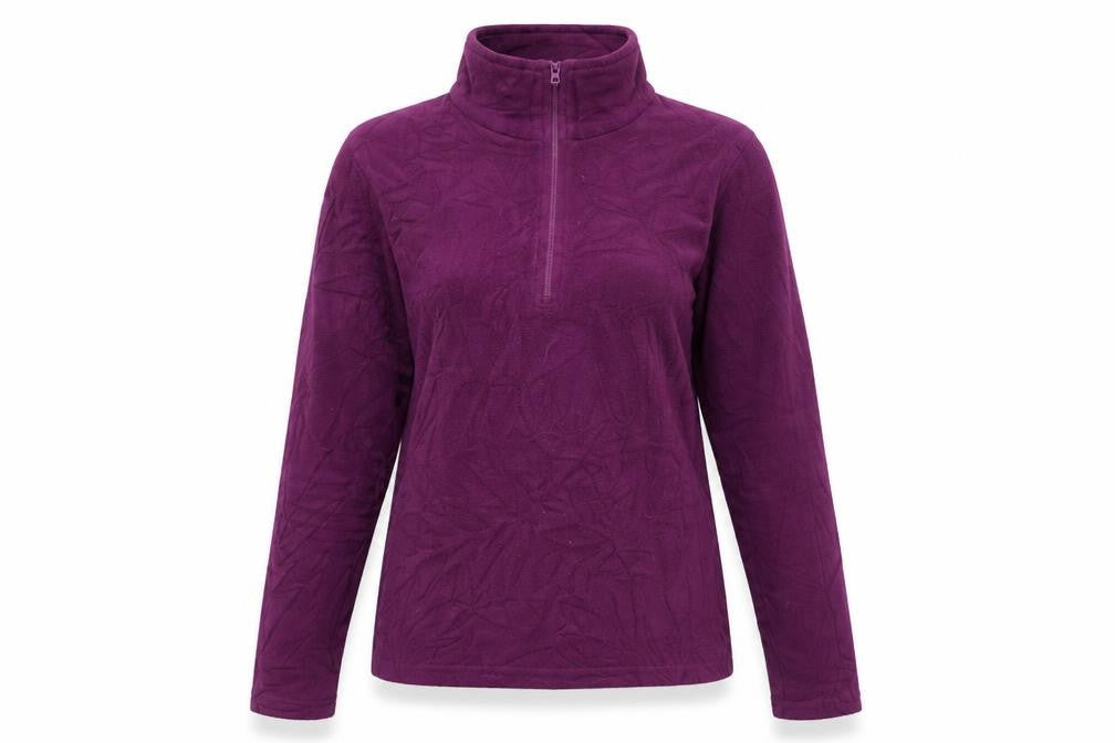 Womens UK Size S Mountain Warehouse Purple Henley Sweatshirt