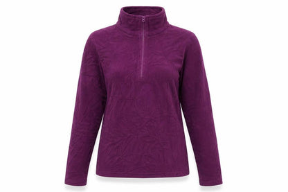 Womens UK Size S Mountain Warehouse Purple Henley Sweatshirt