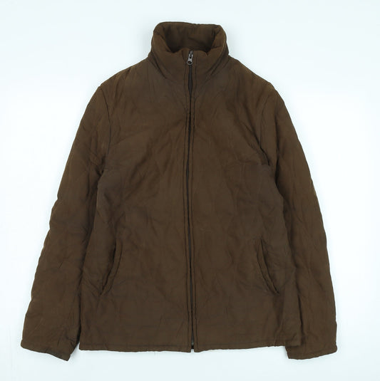 Womens UK Size 12 Jack Murphy Brown Quilted Coat