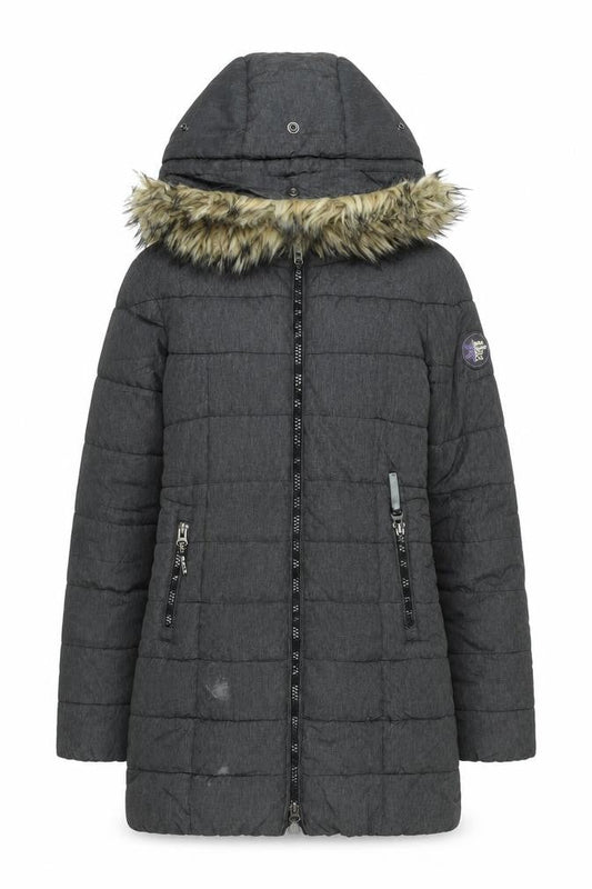 Womens UK Size S Superdry Grey Parka Coat