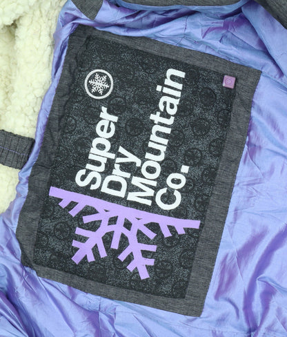 Womens UK Size S Superdry Grey Parka Coat