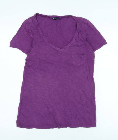 Womens UK Size S Gap Purple Basic T-Shirt