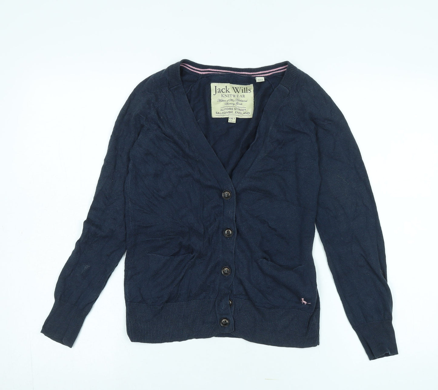 Jack Wills Women's Blue Long Sleeve Cardigan