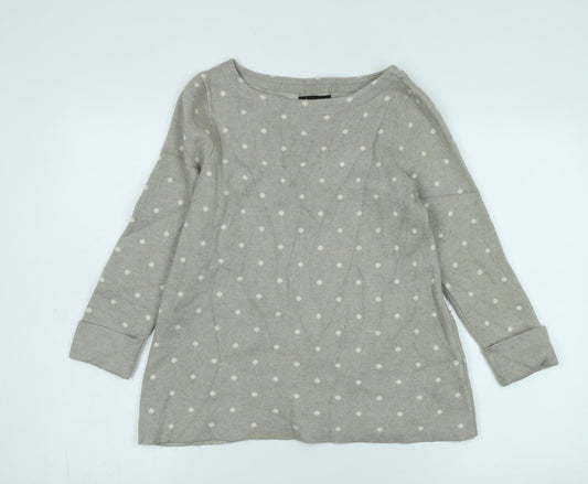 Cynthia Rowley Women's Grey Polka Dot Pullover Jumper - Size S