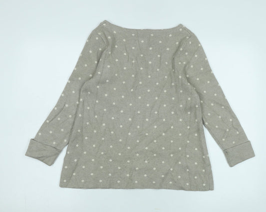 Cynthia Rowley Women's Grey Polka Dot Pullover Jumper - Size S