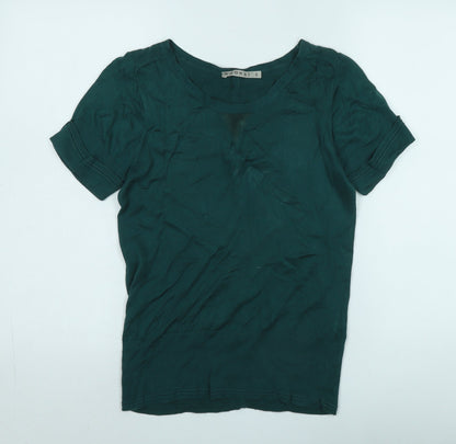 Kookai Women's Green Pullover Size 2 Cotton Jumper