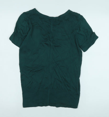 Kookai Women's Green Pullover Size 2 Cotton Jumper