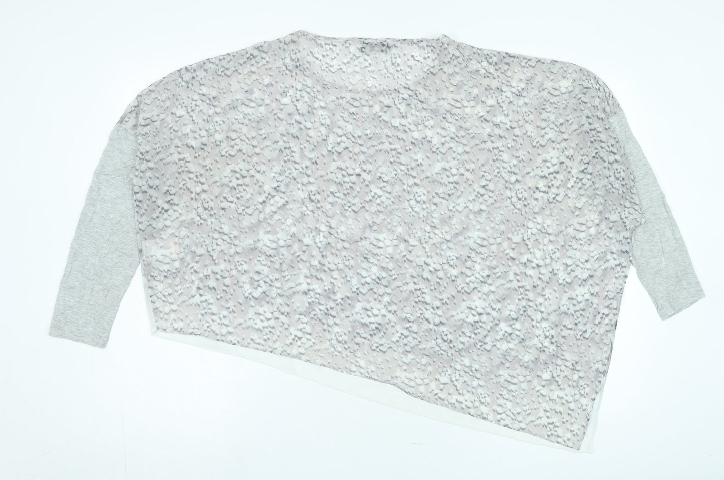 Womens UK Size M Mint Velvet Grey Cropped Blouse