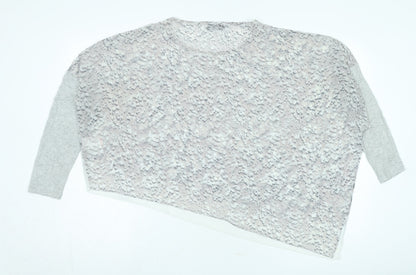 Womens UK Size M Mint Velvet Grey Cropped Blouse